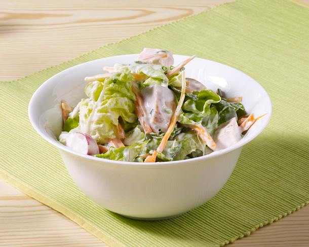 Frühlings-Salat mit Hähnchenfilet (Vorher/Nachher) Rezept