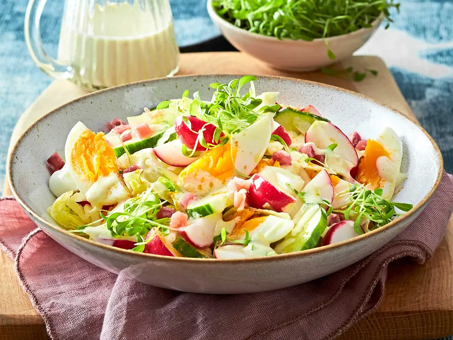 Frühlingshafter Eiersalat Rezept Frühlingshafter Eiersalat Rezept