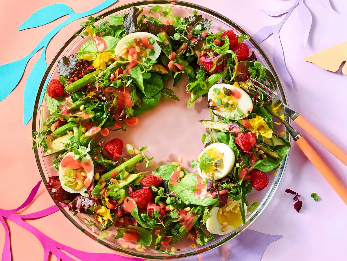 Frühlingshafter Salatkranz Rezept