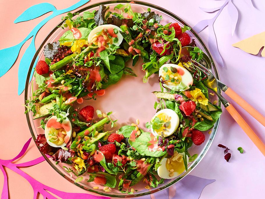 Frühlingshafter Salatkranz Rezept