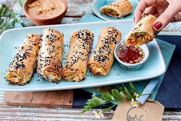 Frühlingsrollen aus dem Ofen Rezept Frühlingsrollen aus dem Ofen Rezept