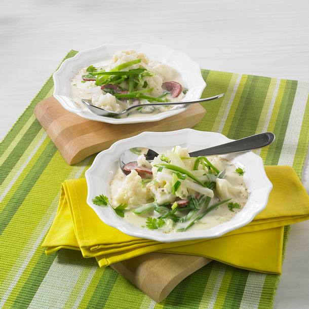 Frühlingsuppe mit Cabanossi Rezept