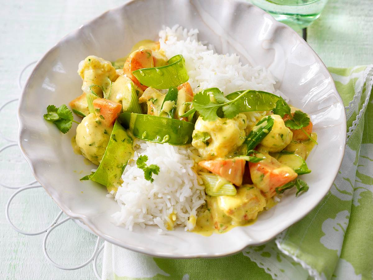 Frühlingsgemüse in Currysahne Rezept