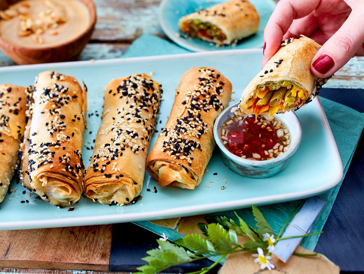 Frühlingsrollen aus dem Ofen Rezept