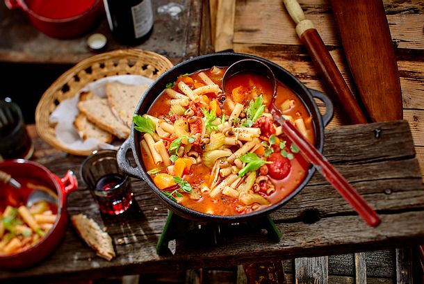 Für die Langstrecke: Pasta e fagioli Rezept Für die Langstrecke: Pasta e fagioli Rezept