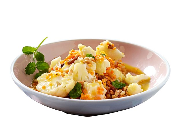 Für Röschen-Kavaliere: Blumenkohl mit Linsenvinaigrette Rezept