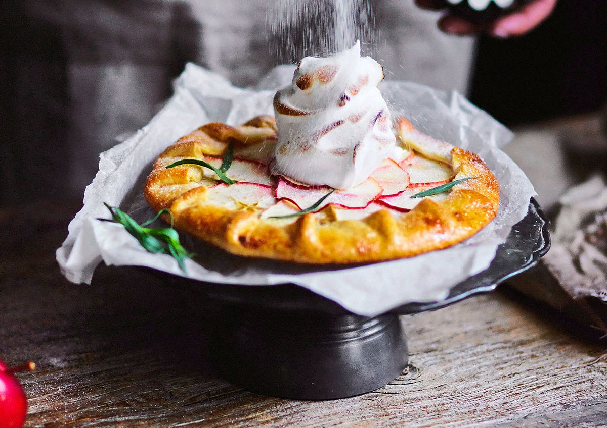 Galettes aux Pommes mit Meringue Krönchen Rezept