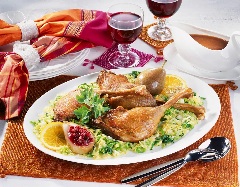 Gänsekeulen auf Wirsing Rezept Gänsekeulen auf Wirsing Rezept