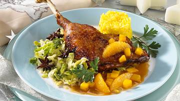 Gänsekeulen mit Mango-Orangensoße und Aniswirsing Rezept - Foto: LECKER @ Bauer Media Group