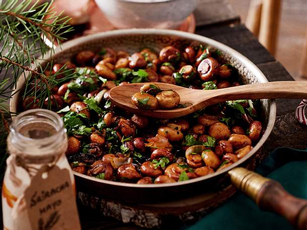 Ganz große Pilz-Pfanne Rezept