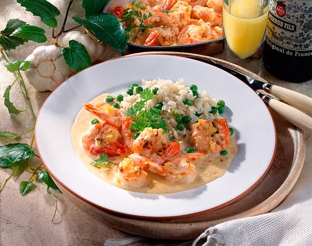 Garnelen in Knoblauch-Sahne Rezept Garnelen in Knoblauch-Sahne Rezept