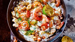 Garnelen-Panna mit Süßkartoffeln Rezept - Foto: LECKER @ Bauer Media Group Garnelen-Panna mit Süßkartoffeln Rezept - Foto: LECKER @ Bauer Media Group