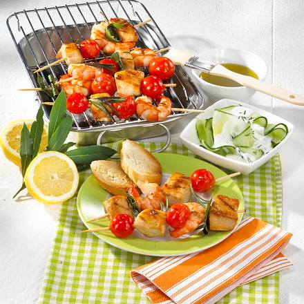 Garnelen Putenspieß Rezept Garnelen Putenspieß Rezept