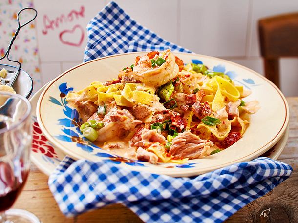 Garnelen-Tomaten-Pasta Rezept Garnelen-Tomaten-Pasta Rezept