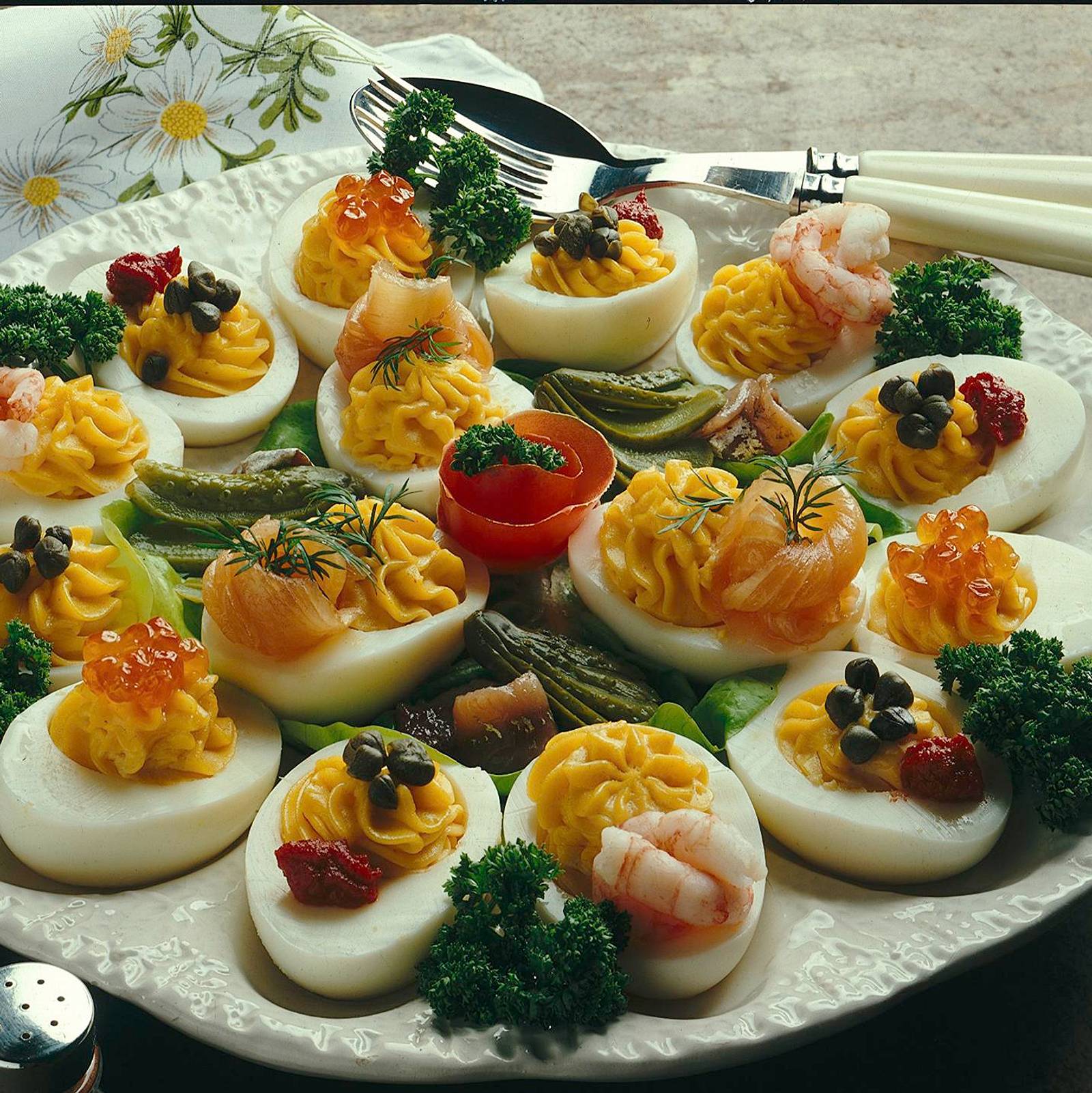 Garnierte Eier Rezept