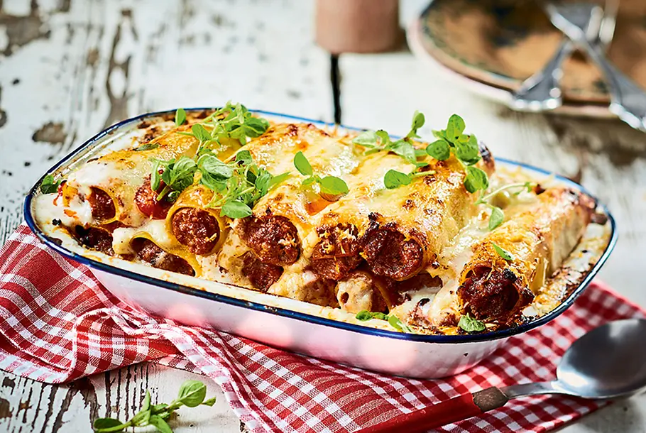 Gebackene Hack-Cannelloni Rezept Gebackene Hack-Cannelloni Rezept