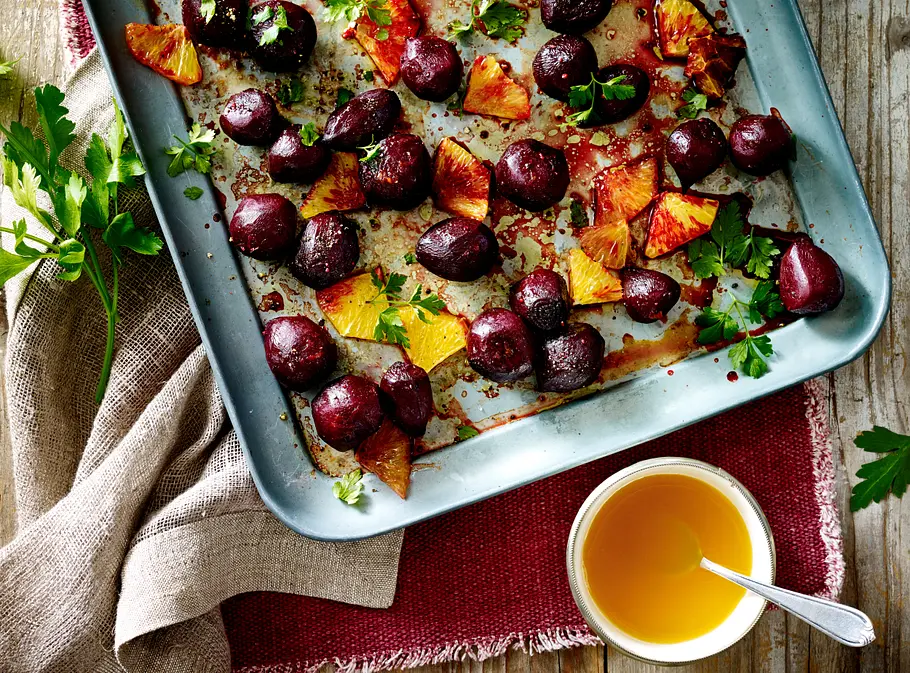 Gebackene Rote Bete mit Orange Rezept Gebackene Rote Bete mit Orange Rezept