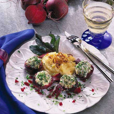 Gebackene Rote Bete mit Quarkcreme Rezept Gebackene Rote Bete mit Quarkcreme Rezept