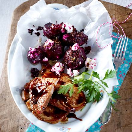 Gebackene Rote Beten Mit Balsamicoschnitzelchen Rezept Lecker