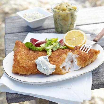 Gebackener Kabeljau mit Remoulade Rezept Gebackener Kabeljau mit Remoulade Rezept