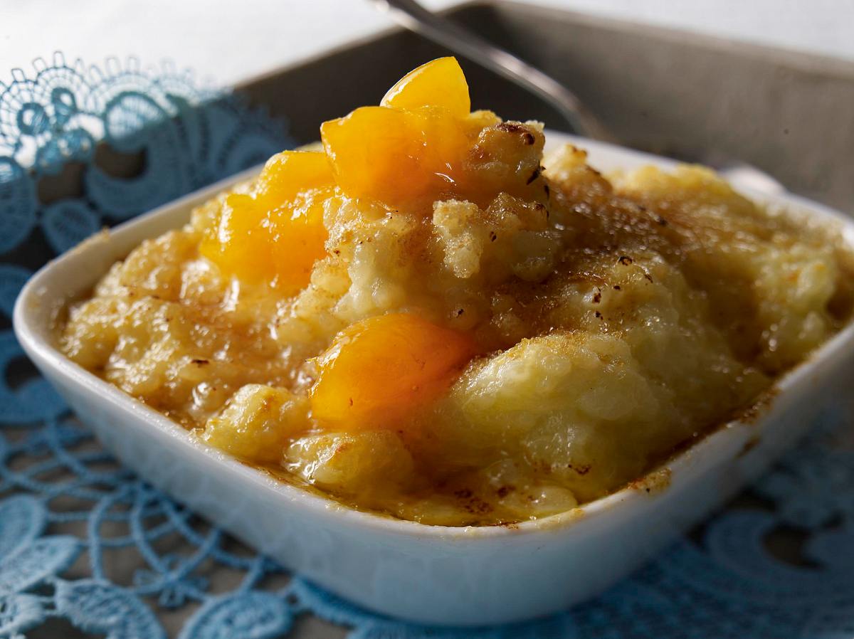 Reispudding mit Aprikosen und Orangen