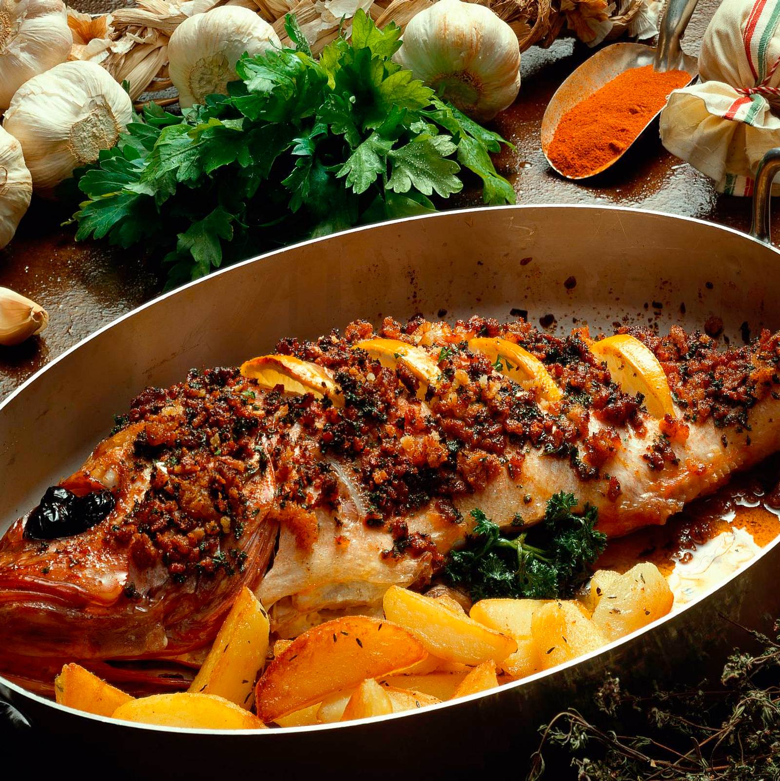 Gebackener Rotbarsch, spanische Art Rezept-image