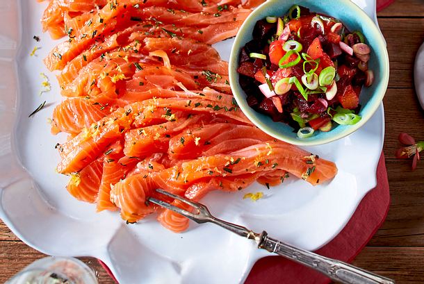 Gebeizter Rosmarinlachs Rezept