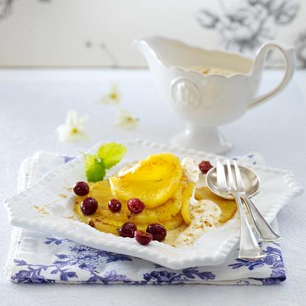 Gebratene Ananas mit Marzipancreme Rezept