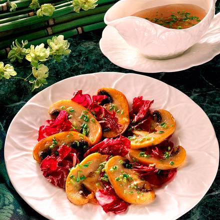 Gebratene Champignons in Schnittlauch-Vinigrette Rezept
