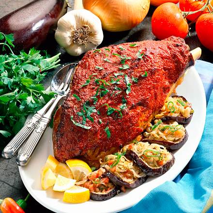 Gebratene Lammkeule Rezept Gebratene Lammkeule Rezept