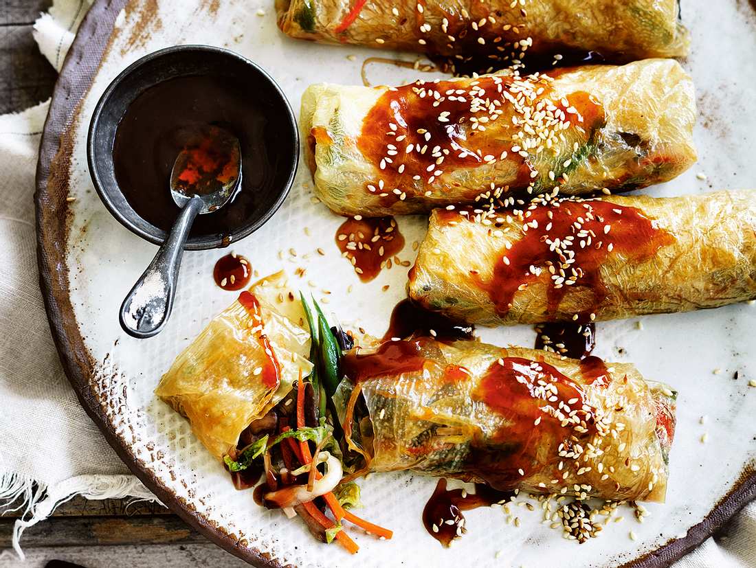 Gebratene Sommerrollen Rezept Gebratene Sommerrollen Rezept