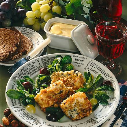 Gebratener Blauschimmelkäse Rezept Gebratener Blauschimmelkäse Rezept