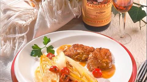 Gebratener Chicorée zu Schweineschnitzeln Rezept - Foto: Maass