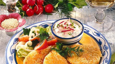 Gebratener Kohlrabi mit Quark-Dip Rezept - Foto: House of Food / Bauer Food Experts KG