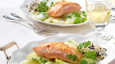 Gebratener Lachs zu Zitronen-Kohlrabi Rezept - Foto: Först, Thomas