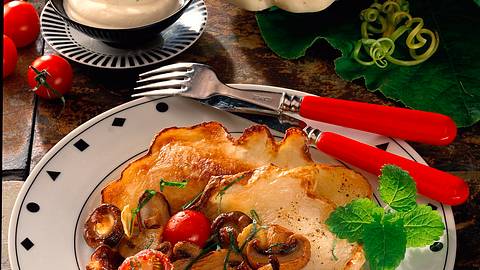 Gebratener Squash-Kürbis mit Pilzgemüse Rezept - Foto: Neckermann