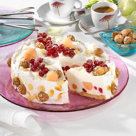 Geeiste Johannisbeer-Melonen-Torte Rezept Geeiste Johannisbeer-Melonen-Torte Rezept