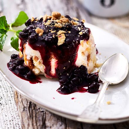Geeister Joghurt mit Blaubeeren Rezept Geeister Joghurt mit Blaubeeren Rezept