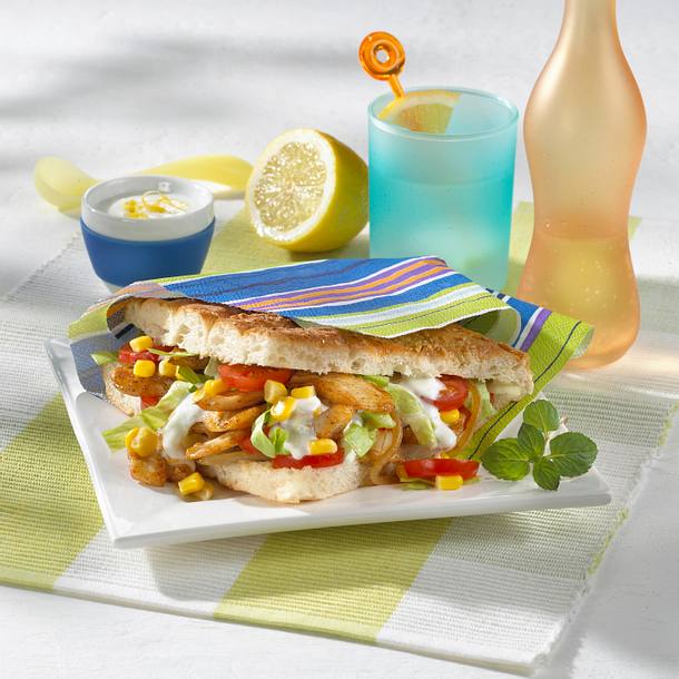 Geflügel-Döner mit Mais Rezept Geflügel-Döner mit Mais Rezept