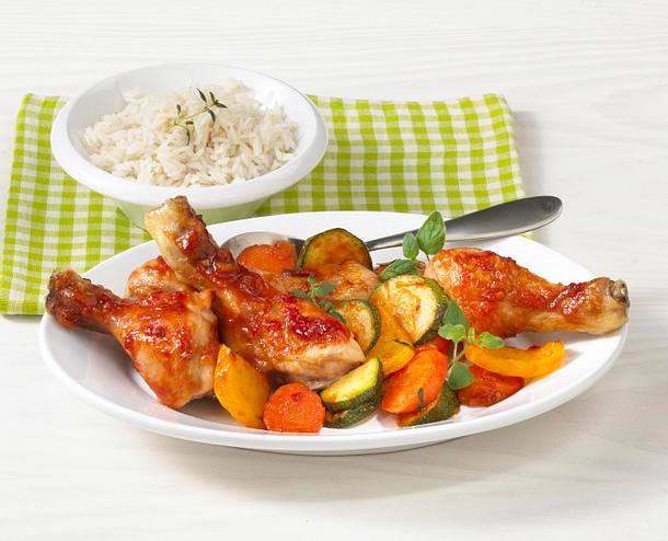 Geflügelplatte vom Blech Rezept Geflügelplatte vom Blech Rezept