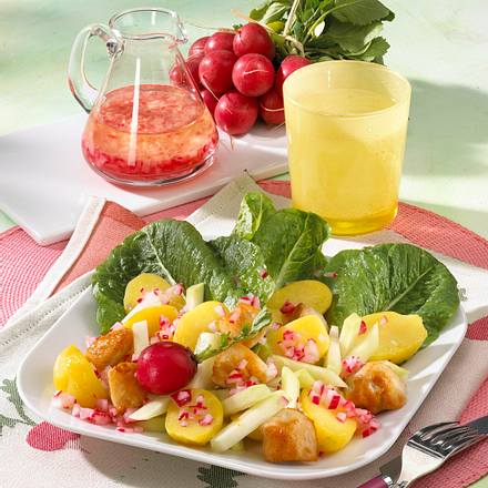 Geflügelsalat mit Radieschen-Vinaigrette Rezept