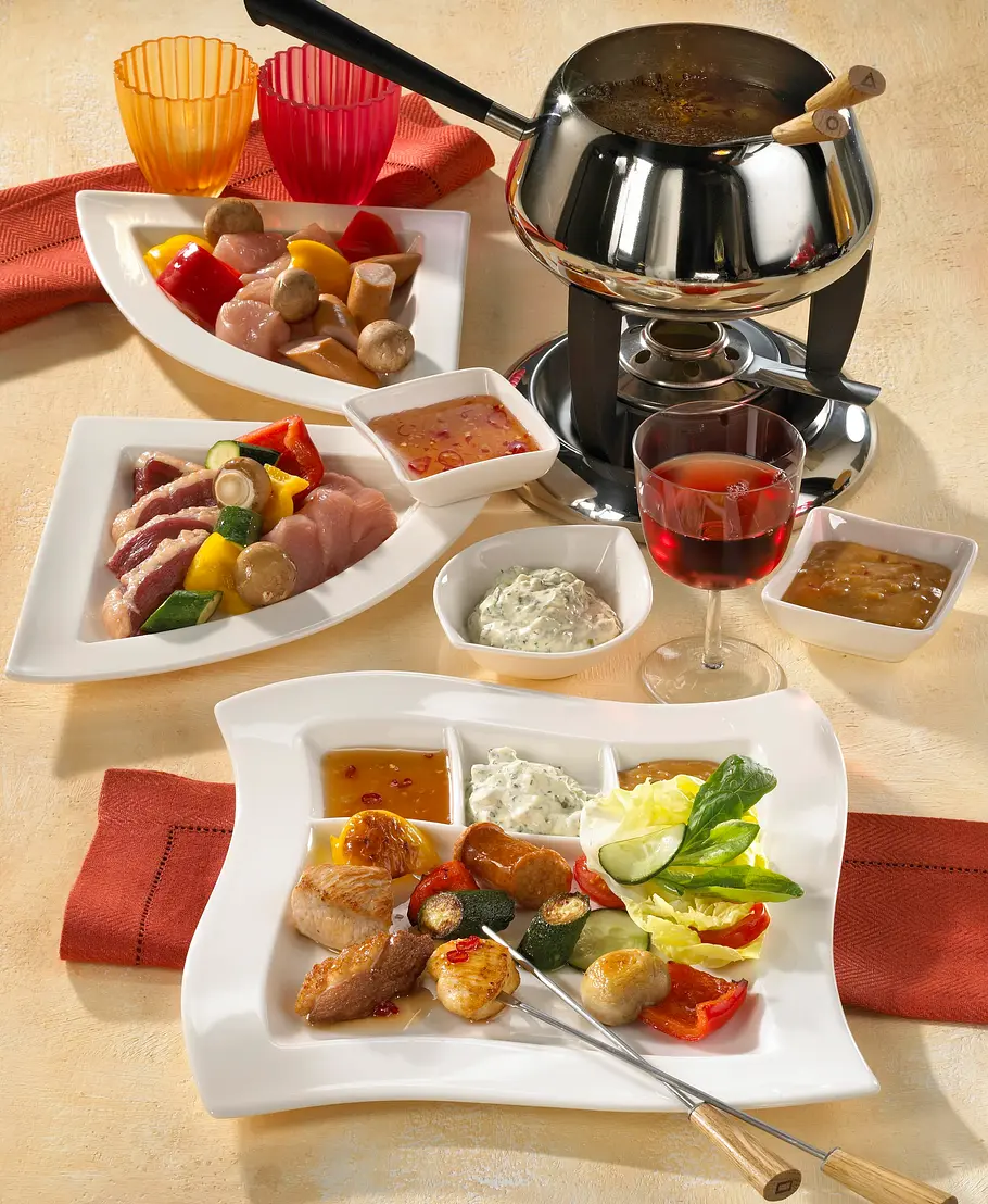 Geflügel- & Gemüse-Fondue Rezept Geflügel- & Gemüse-Fondue Rezept