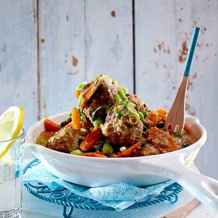 Gefüllte Albóndigas in Sherryrahm Rezept