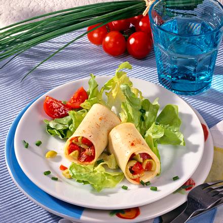 Gefüllte Butterkäse-Röllchen Rezept Gefüllte Butterkäse-Röllchen Rezept