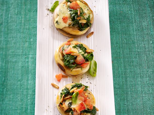 Gefüllte Champignons mit Spinat Rezept Gefüllte Champignons mit Spinat Rezept