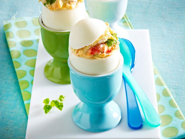 Gefüllte Eier mit Krebsfleisch Rezept Gefüllte Eier mit Krebsfleisch Rezept