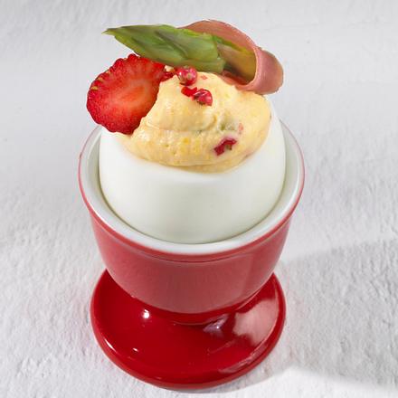 Gefüllte Eier mit Schinken und Spargel Rezept