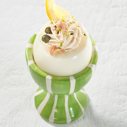 Gefüllte Eier mit Thunfischcreme Rezept