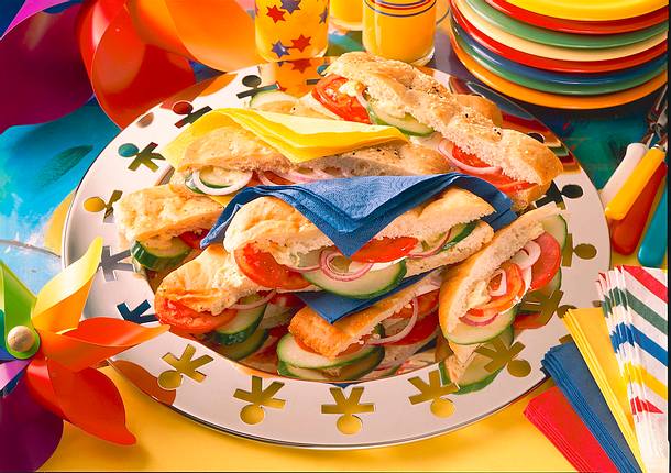 Gefüllte Fladenbrotstreifen Rezept Gefüllte Fladenbrotstreifen Rezept