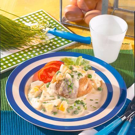 Gefüllte Kartoffel mit Eierragout Rezept Gefüllte Kartoffel mit Eierragout Rezept